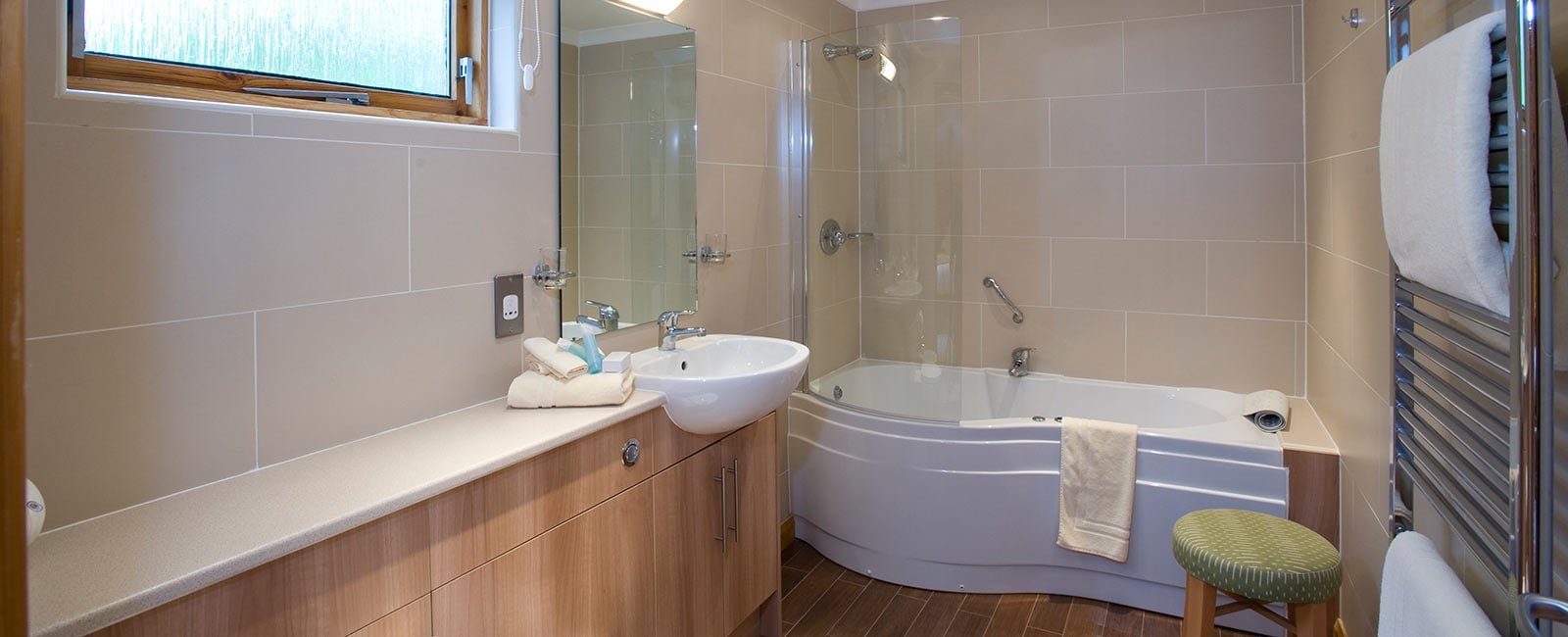 Bathroom at Craigendarroch Lodges, Managed by Hilton Grand Vacations in Royal Deeside, Scotland