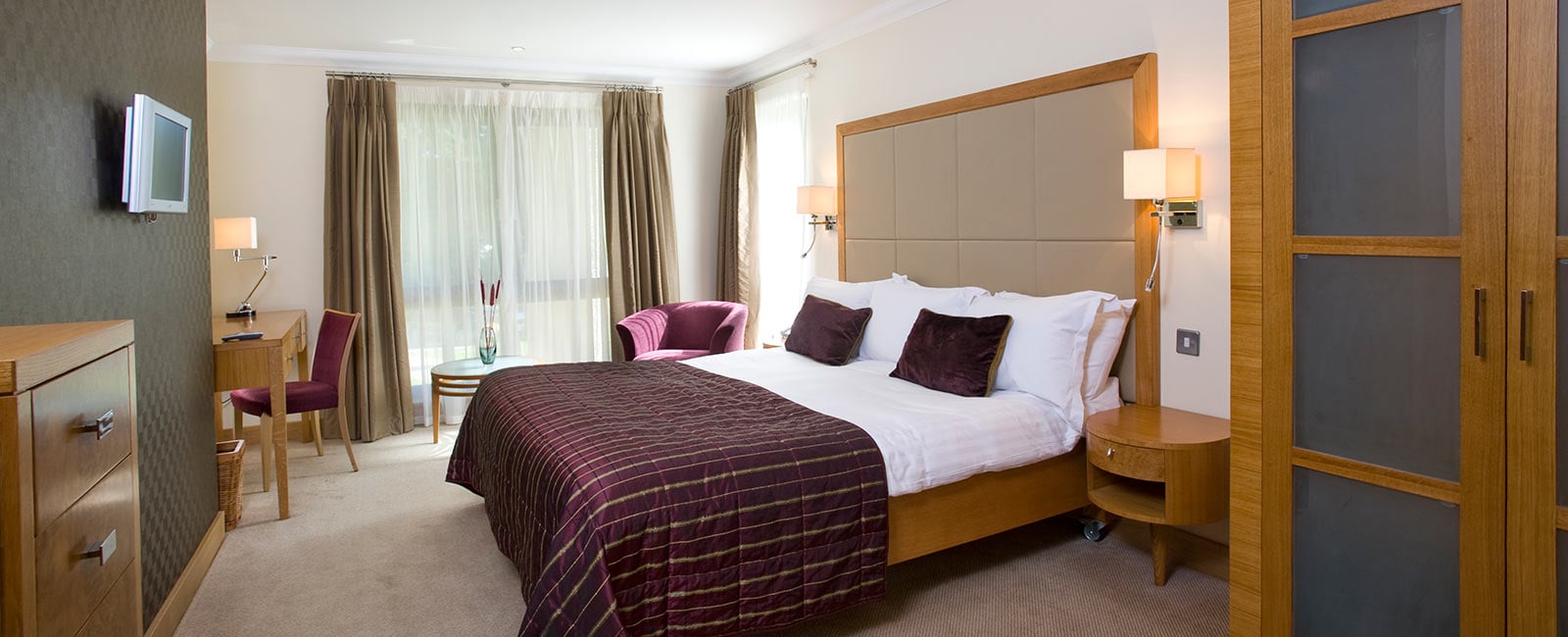 HBedroom at Dunkeld House Lodges, Managed by Hilton Grand Vacations in Perthshire, Scotland